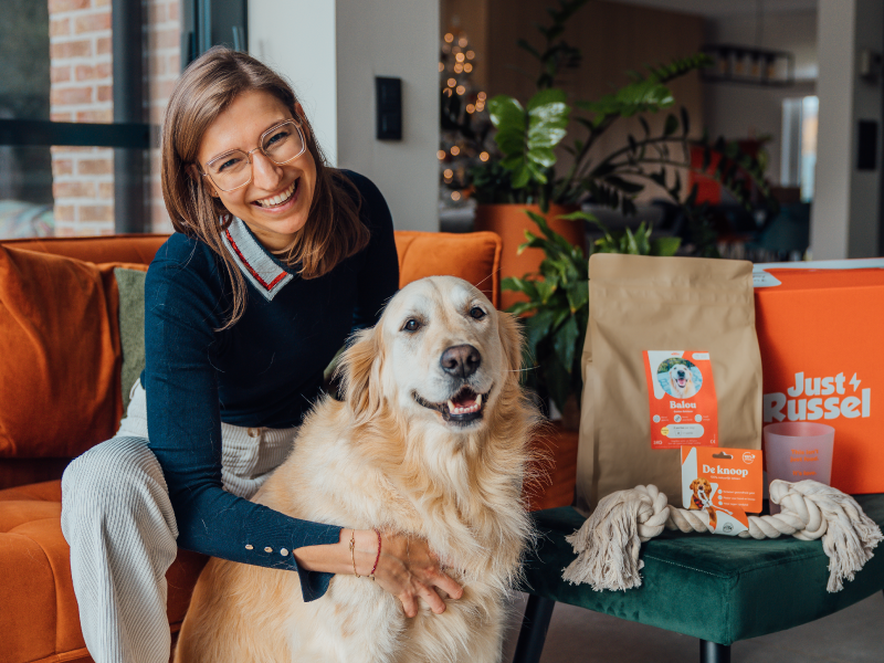 lien op de beeck van blind getrouwd geeft just russel aan haar hond