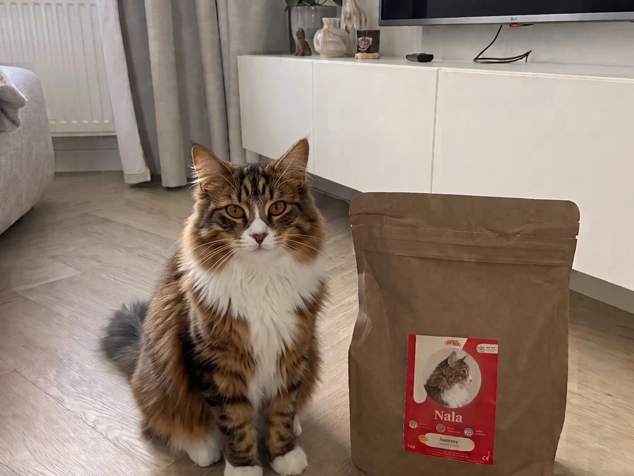 Noorse boskat voeding