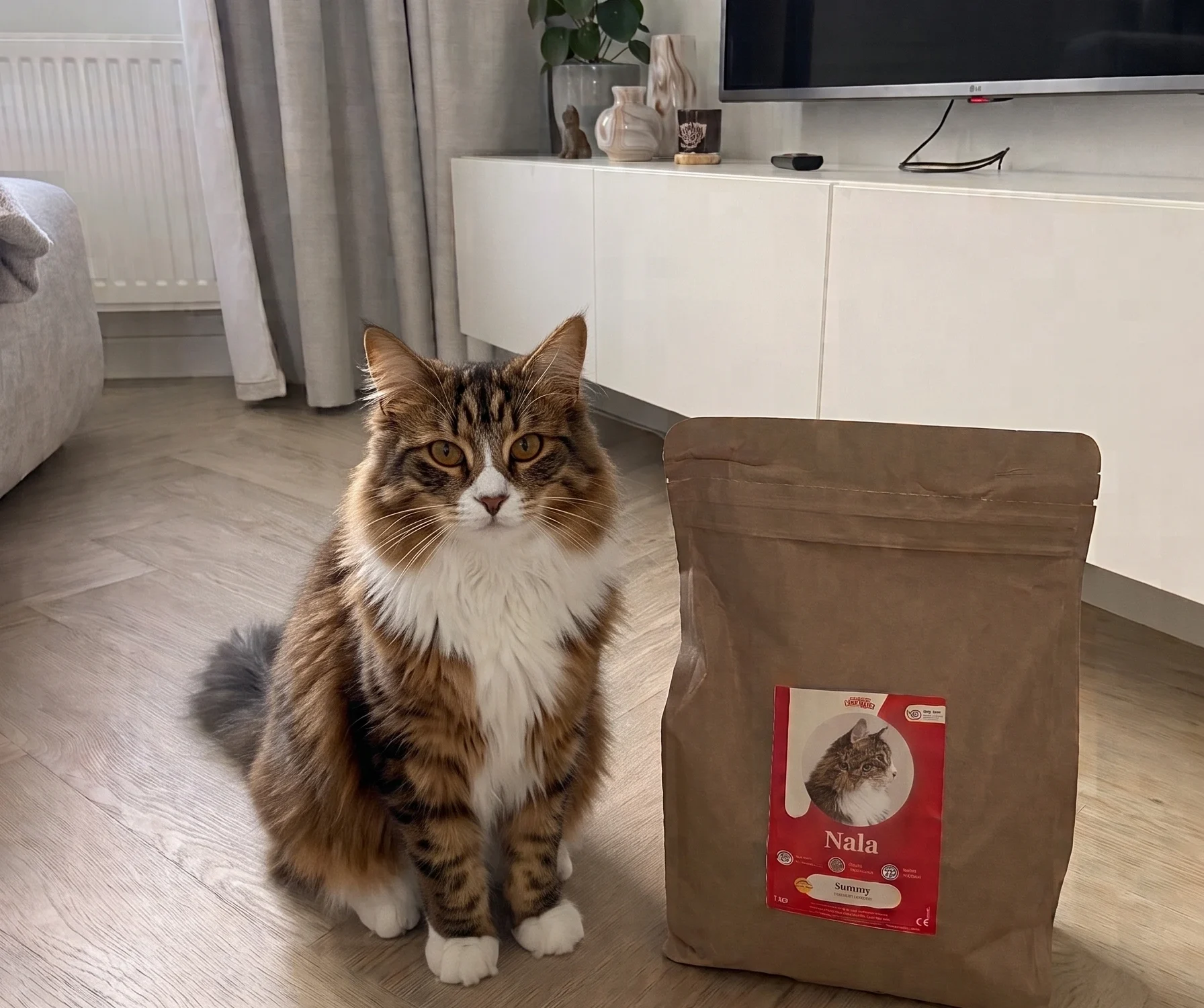 Noorse boskat voeding