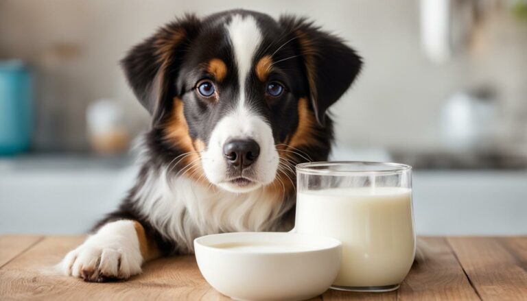 Hond staat voor 2 glazen melk
